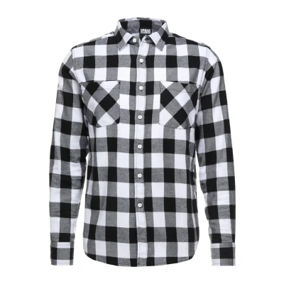 Afbeelding van Urban Classics Checked Overhemd, Heren, Maat: Medium, Black/white
