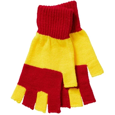 Afbeelding van Apollo Vingerloze handschoenen carnaval rood/geel one size uniseks fingerless gloves