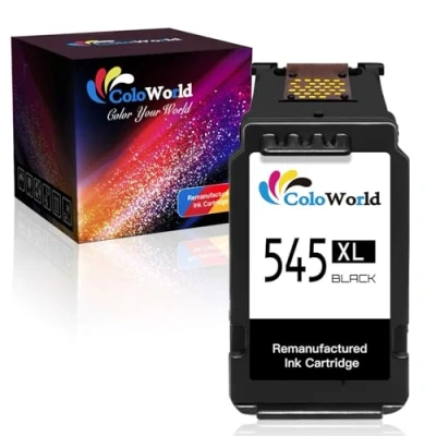 Afbeelding van ColoWorld 545 XL schwarz Druckerpatronen, PG 545XL Remanufactured für Canon Druckerpatronen 545,für Pixma TS3350 TS3450 TR4451 TS3150 MG2500 MX495 TR4550 TR4500 TR4551 MG2555s MG3050 Druckers