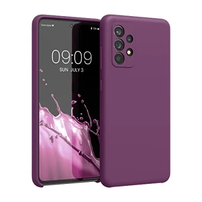 Afbeelding van kwmobile telefoonhoesje geschikt voor Samsung Galaxy A52 / 5G A52s Hoesje met siliconen coating Smartphone case in magenta lila