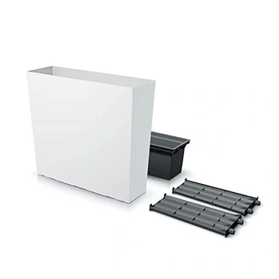 Afbeelding van Prosperplast Urbi Case Tower DUC800T S449 Hoge Plantenbak met binnenpot Bloembak voor binnen en buiten Kunststof 770x686 Wit
