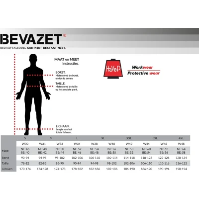 Afbeelding van HAVEP Overall drukknoop Basic 2096 Wit 62