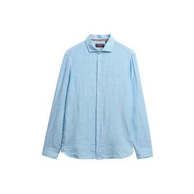 Afbeelding van Superdry Vacation LONG Sleeved Overhemd, Heren, Maat: Medium, Sea blue chambray