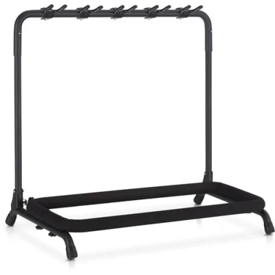 Afbeelding van Classic Cantabile 5 weg multi gitaarstandaard Standaard voor gitaren en bassen Opvouwbaar gemakkelijk transport Verstelbare neksteunen Schuimvulling Metalen constructie