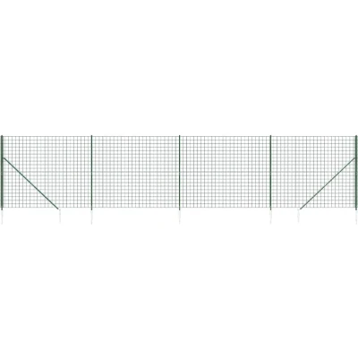 Afbeelding van vidaXL Draadgaashek met grondankers 1,8x10 m groen