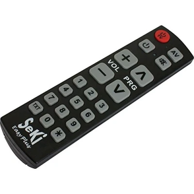 Afbeelding van SeKi Easy Plus universele afstandsbediening met leren, zwart