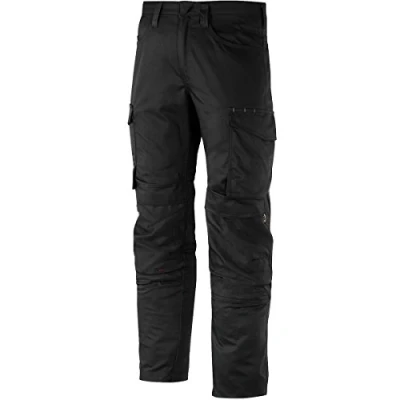 Afbeelding van Snickers 6801 Service Broek met Kniestukzakken Zwart/Zwart