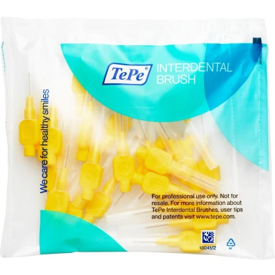 Afbeelding van TePe Geel 25 stuks Interdentale Ragers origineel 0.7 mm Voordeelverpakking