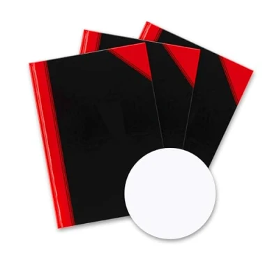 Afbeelding van Bantex Notitieboek A4 blanco, 192 pagina&#039;s, 70 g/m², hardcover, zwart, 3 stuks