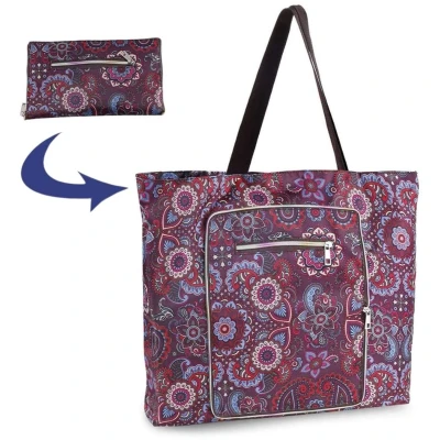 Afbeelding van Ibenzoa® Opvouwbare en Ruime Strandtas met Ritssluiting voor Diverse Zomerse Activiteiten