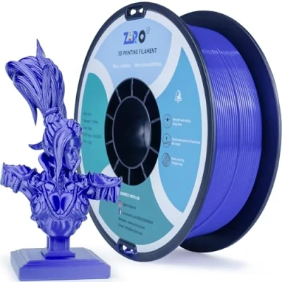 Afbeelding van ZIRO Zijde PLA 1.75mm Filament, 3D Printer Filament van de Serie 1kg, Blauw