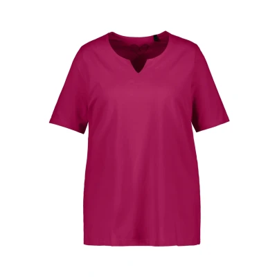 Afbeelding van Ulla Popken Tshirt basic, Dames, Maat: 50/52, Magnolia red