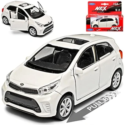 Afbeelding van Welly K*I*A Picanto JA 5 deurs wit vanaf 2017 ca. 1/43 1/36 1/46 model auto