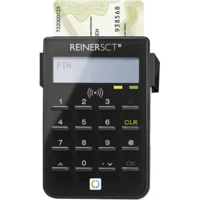 Afbeelding van REINER SCT CyberJack RFID chipkaartlezer standaard Generator voor online bankieren (HBCI/FinTS/EBICS); Elster; identiteitskaart