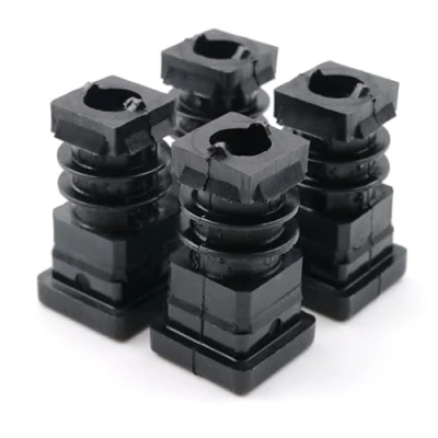 Afbeelding van Design61 4x schroefdraadstop vierkante buisstoppen 18x18 mm 1,5 2 met M8 binnendraad