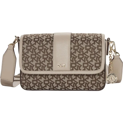 Afbeelding van DKNY Bryant PARK FLAP Schoudertas, Dames, Maat: One Size, Chino/khaki