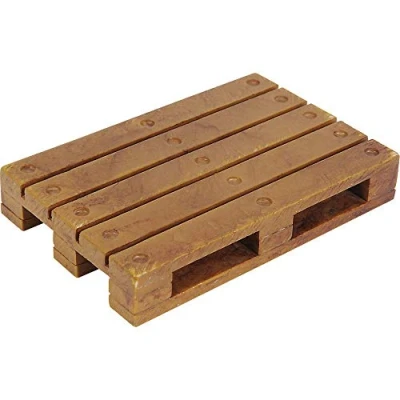 Afbeelding van Carson Kunststof Europallets 4 stuks 1:14 93 x 62 14 mm Bruin Accessoires Miniatuurspeelgoed Bouwminiaturen