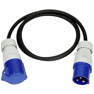 Afbeelding van maxCamp 163894 Stroom Verlengkabel Blauw, Zwart 1.5 m H07RN F 3G 1,5 mm² Oliebestendig, UV bestendig, Zuurbestendig
