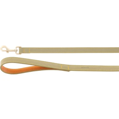 Afbeelding van Flamingo Hondenriem Virginia Groen 130cm 20mm De karabijnhaak heeft een matte gouden afwerking met ring voor accessoires