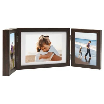 Afbeelding van Fotolijst drieluik 28x18 cm+2x(13x18 cm) bruin
