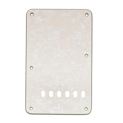 Afbeelding van Musiclily Vintage stijl Strat Tremolo Backplate voor Fender USA/Mexican Standard Stratocaster Moderne Stijl, 4 laags Parchment Pearl