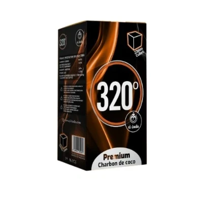 Afbeelding van 320º Premium Coconut Shisha Houtskool (22mm Cubes) voor waterpijp BBQ 1 kg 96 stuks Nicotinevrij