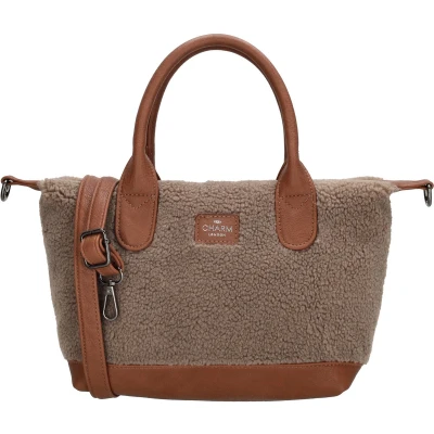 Afbeelding van Charm London Buckingham Teddy Handtas Schoudertas Crossbodytas M Taupe