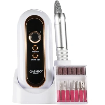 Afbeelding van GASHIO® Nagelfrees, draadloos, manicure pedicureset, nagelboor 50 W, elektrische nagelvijl, nagelfrees voor gelnagels, freser nagelmachine nagels 30.000 tpm