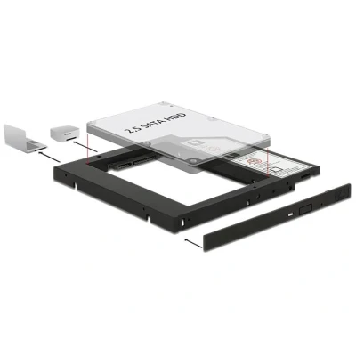 Afbeelding van Delock Slim SATA 5.25? Montageframe voor 1 x 2,5? HDD tot 9,5 mm