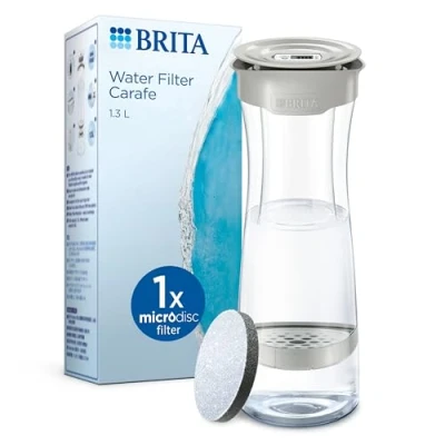 Afbeelding van Brita Waterfilterkaraf soft grey 1.3l+ 1 micro disc 1031311