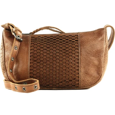 Afbeelding van FREDsBRUDER Leren Schoudertas MY Crossbag Dark Caramel Bruine