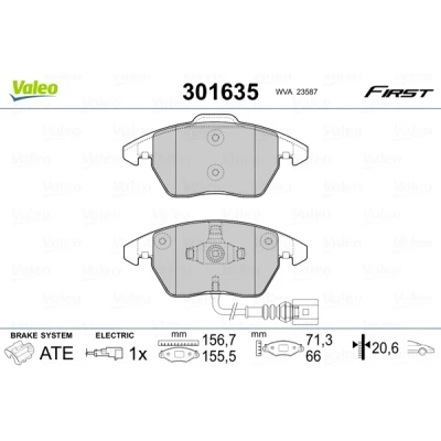 Afbeelding van Valeo Remblokset 301635