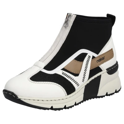 Afbeelding van Rieker Dames N6360 enkellaarzen, wit, 36 EU, EU