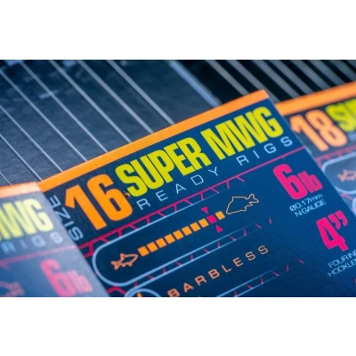 Afbeelding van Guru 4’’ Super MWG Feeder Speed Stop Rig Barbless Eyed (8 pcs) Maat : Haak 10 0.19mm