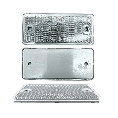 Afbeelding van DOJA Barcelona Rechthoekige universele reflector, 10 stuks, wit, reflector voor aanhangers, motorreflector, fietsreflector, auto tractor