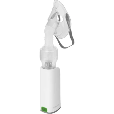 Afbeelding van medisana IN 530 draagbare inhalator voor onderweg, compressor vernevelaar met mondstuk en masker volwassenen kinderen, verkoudheid of astma oplaadbare batterij via micro USB