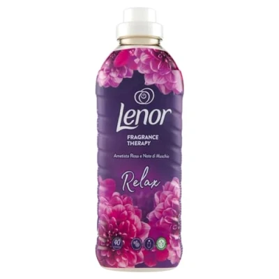Afbeelding van Procter &amp; Gamble Lenor Wasverzachter, 40 wasbeurten, amethist roze en muskusnoten, biedt langdurige frisheid voor een fris bed tot 1 week