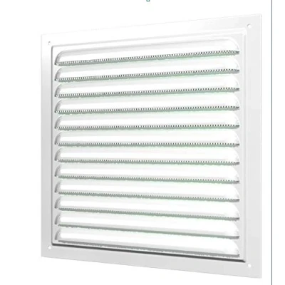Afbeelding van METAL ventilatierooster met insectenbescherming, ventilatierooster, afvoerlucht/toevoerlucht, ventilatie (125 x 125 mm, wit)