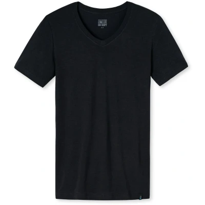 Afbeelding van SCHIESSER Long Life Soft T shirt (1 pack) heren korte mouwen blauwzwart Maat: S