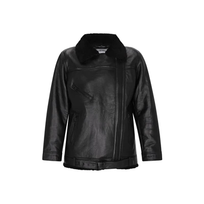 Afbeelding van Jas DREIMASTER XL / Zwart 100% Lamsleer