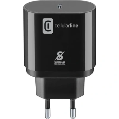 Afbeelding van Cellularline ACHSMUSBCPD25WK Mobiele Apparatenoplader Zwart Binnen (25 W), USB lader,