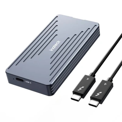 Afbeelding van Inateck 40 Gbps M.2 NVMe SSD behuizing, aluminium harde schijfbehuizing, USB4.0/Thunderbolt 4, installatie zonder gereedschap, ondersteunt 2230/2242/2260/2280 SSD&#039;s, M Key, FE2028
