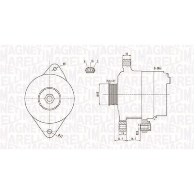 Afbeelding van Magneti Marelli Alternator/Dynamo 063731893010
