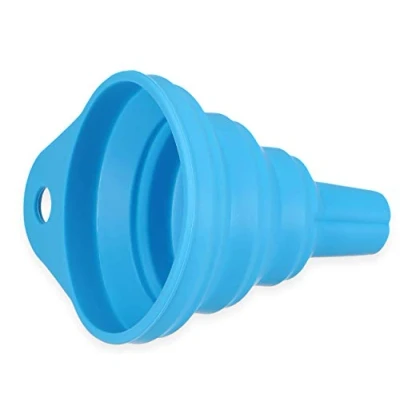 Afbeelding van mumbi Opvouwbare siliconen trechter vulhulp (ca. 6,3 x 7 cm) in blauw
