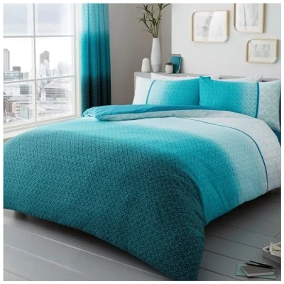 Afbeelding van GC GAVENO CAVAILIA Kingsize dekbedovertrekken Set (230cm x 220cm) Polykatoen Quilt Beddengoed Dekbedden Teal