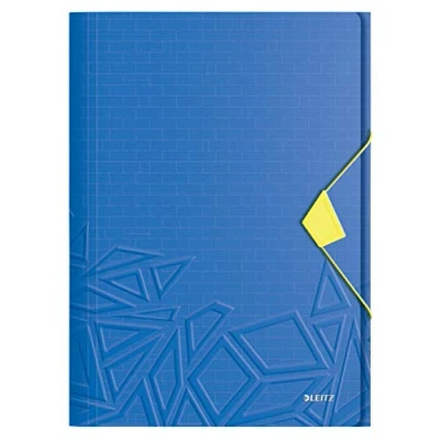 Afbeelding van Leitz Urban Chic PP 3 Klepsmap Voor 150 Vel Map A4 Documenten Ideaal School Of Studie Blauw