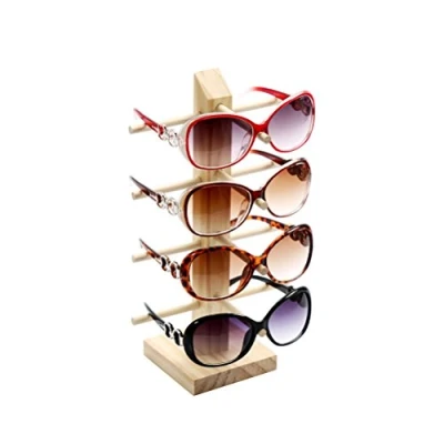 Afbeelding van LUOEM Zonnebril Display Rack Houten Glazen Stand Houder Organizer Vier laags