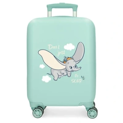 Afbeelding van Joumma Disney Dumbo Fly cabinekoffer, Blauw, 33 x 50 20 cm, stijf ABS, zijdelingse combinatiesluiting, 28,4 l, 2 kg, 4 dubbele wielen, handbagage, cabinekoffer