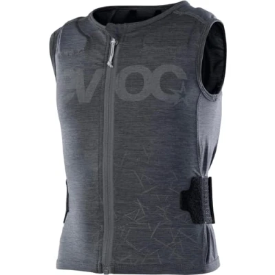Afbeelding van EVOC protector vest KIDS, (LITESHIELD FLEX rugprotector, S.LEISURE stretchmateriaal, AIRO banden, machinewasbaar, maat: JL), koolstofgrijs