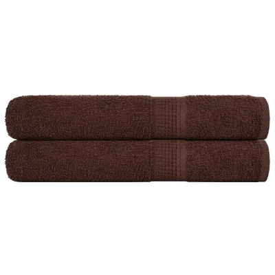 Afbeelding van vidaXL Saunahanddoeken 2 st 80x200 cm 360 g/m² 100% katoen bruin